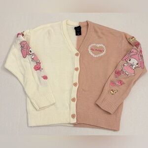 Sanrio My Melody Blush Pink & Creamy White Split Cardigan